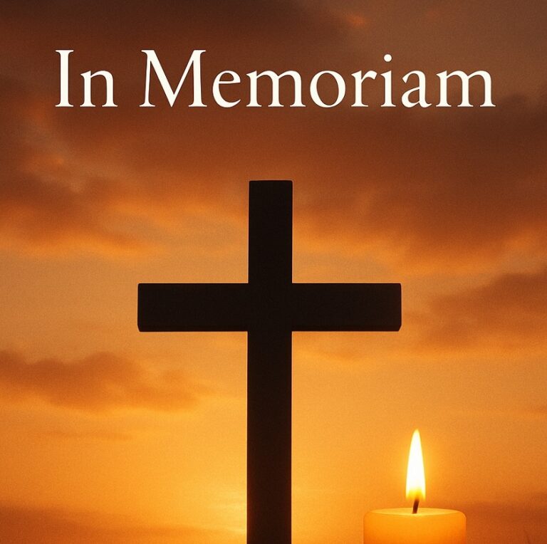 In memoriam en kruis en kaars In memoriam en kruis en kaars