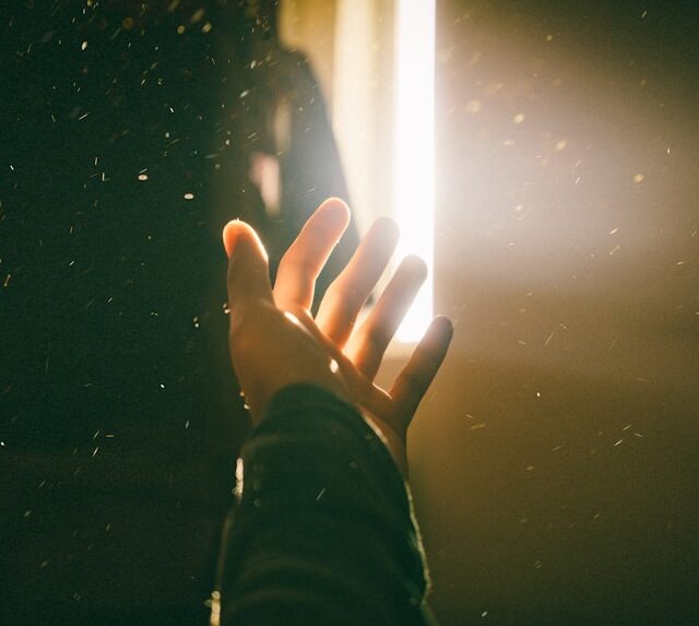 hand met licht