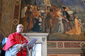 260823 Paus Leo XIV spreekt het Consiglio Grande e Generale toe in San Marino
