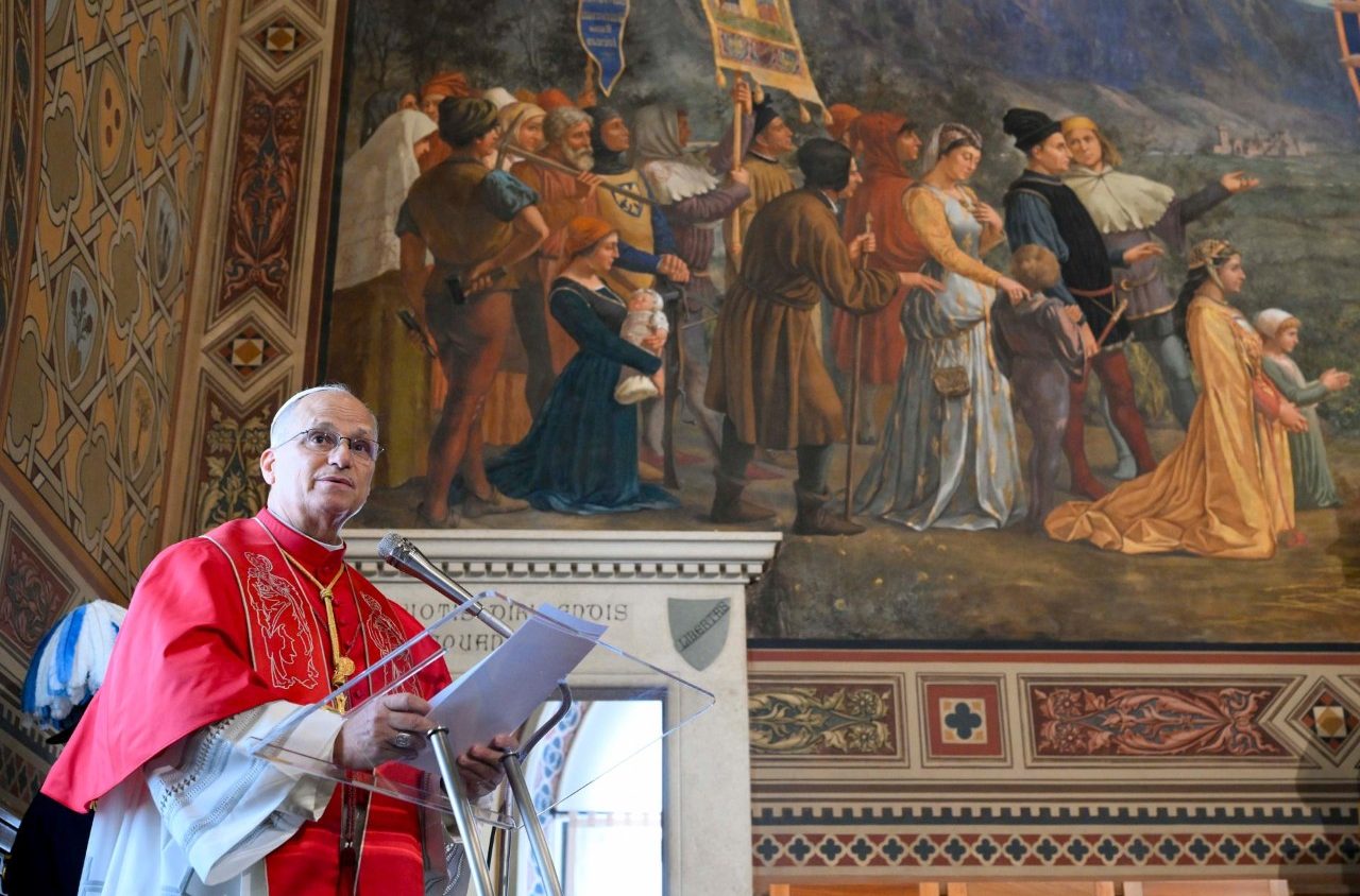 260823 Paus Leo XIV spreekt het Consiglio Grande e Generale toe in San Marino