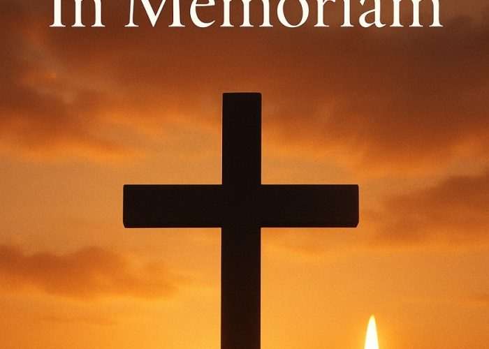 In memoriam en kruis en kaars